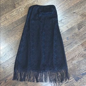 Vintage Black Flapper Fringe Dress